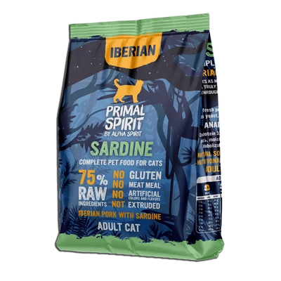 Primal Spirit Iberian Sardine 75% száraztáp macskáknak - 1kg