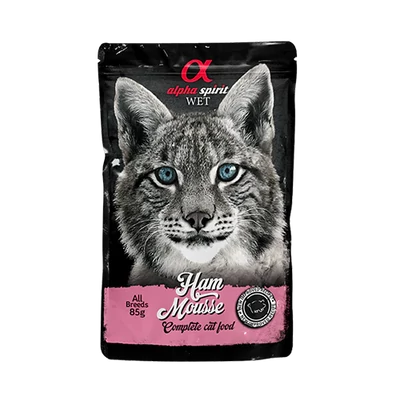 Alpha Spirit Mousse - Sonkás nedvestáp macskáknak - 85g