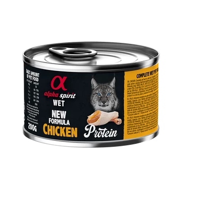 Alpha Spirit Konzerv - Csirke nedvestáp macskáknak - 200g