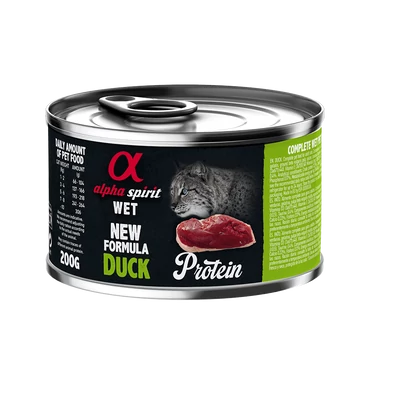 Alpha Spirit Konzerv - Kacsa nedvestáp macskáknak - 200g