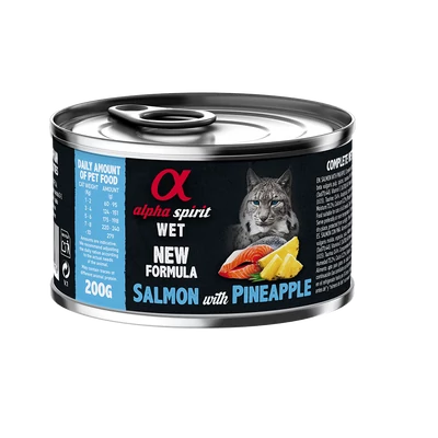 Alpha Spirit Konzerv - Lazac és Ananász nedvestáp macskáknak - 200g
