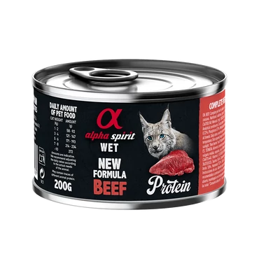 Alpha Spirit Konzerv - Marha nedvestáp macskáknak - 200g