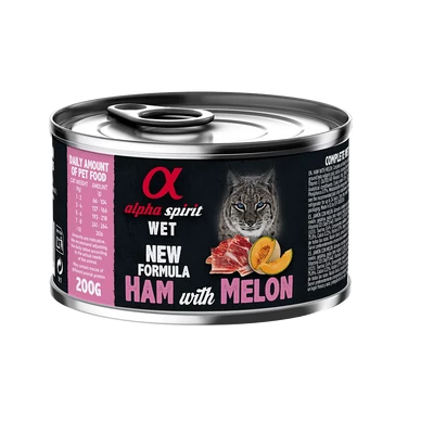 Alpha Spirit Konzerv - Sonka és Sárgadinnye nedvestáp macskáknak - 200g