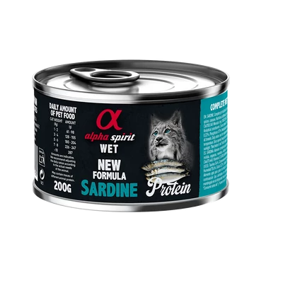 Alpha Spirit Konzerv - Szardínia nedvestáp macskáknak - 200g