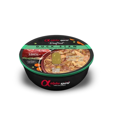 Alpha Spirit Real Food - Duck Stew - főtt eledel kutyáknak - 280g