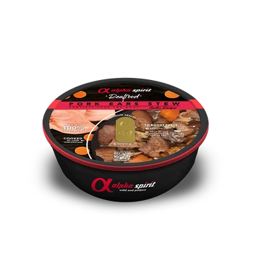 Alpha Spirit Real Food - Pork Ears Stew - főtt eledel kutyáknak - 280g