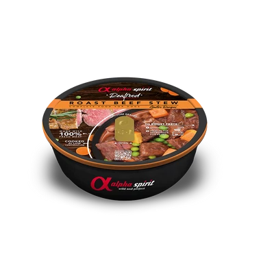 Alpha Spirit Real Food - Roast Beef Stew - főtt eledel kutyáknak - 280g