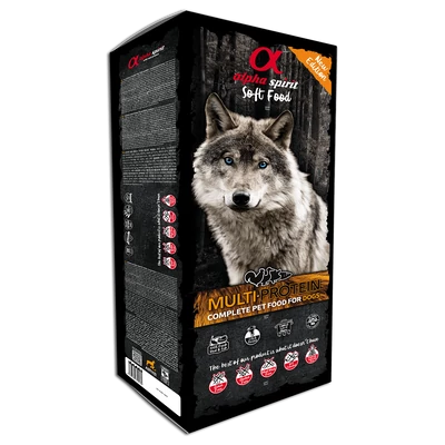 Alpha Spirit Semi-moist - Multiprotein félnedves táp kutyáknak - 9kg