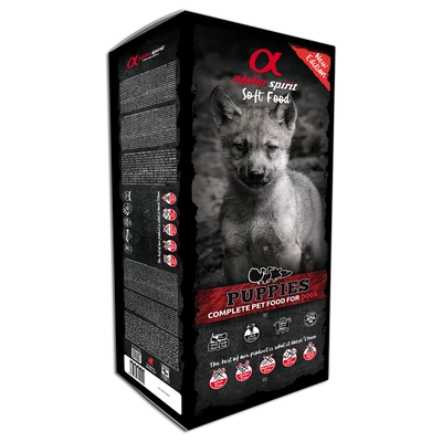 Alpha Spirit Semi-moist - Puppies félnedves táp kölyökkutyáknak - 9kg