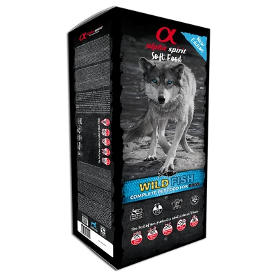 Alpha Spirit Semi-moist - Wild Fish félnedves táp kutyáknak - 9kg