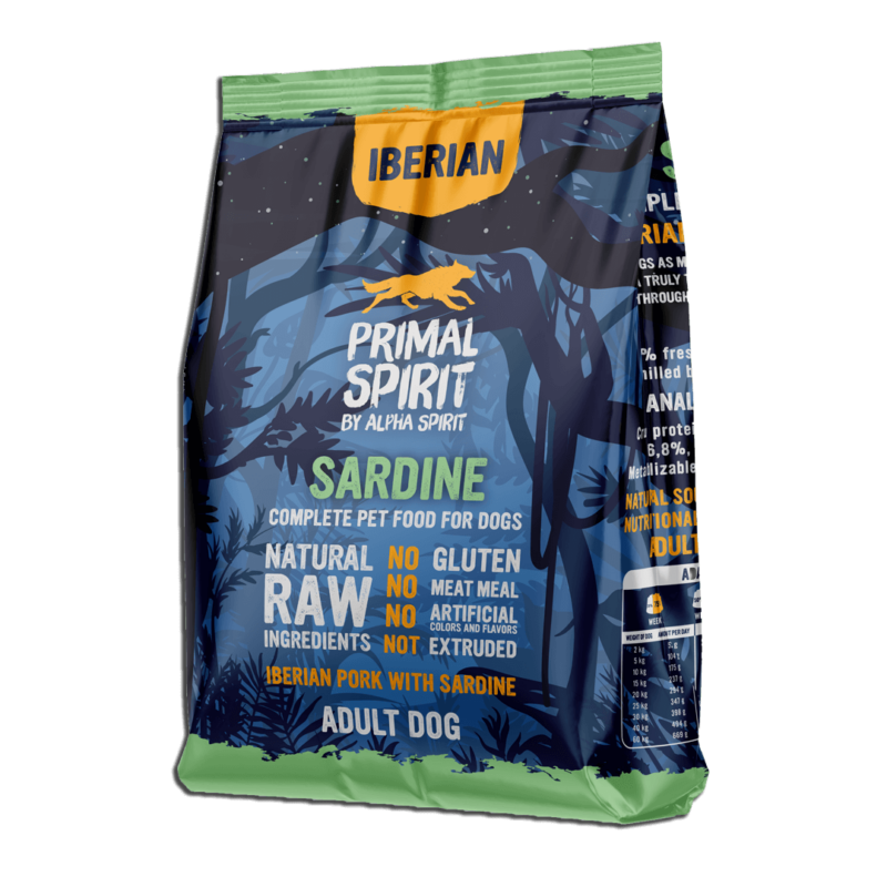 Primal Spirit Iberian Sardine 70% száraztáp kutyáknak - 1kg