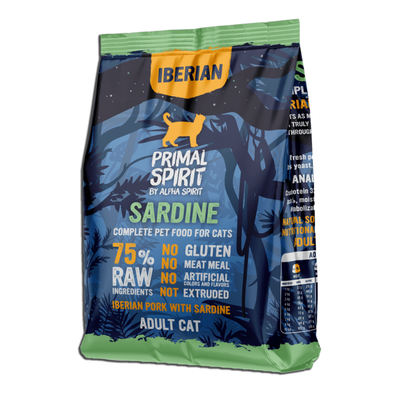 Primal Spirit Iberian Sardine 75% száraztáp macskáknak - 1kg