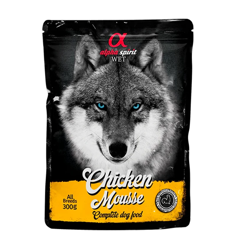 Alpha Spirit Mousse - Csirkehúsos nedvestáp kutyáknak - 300g