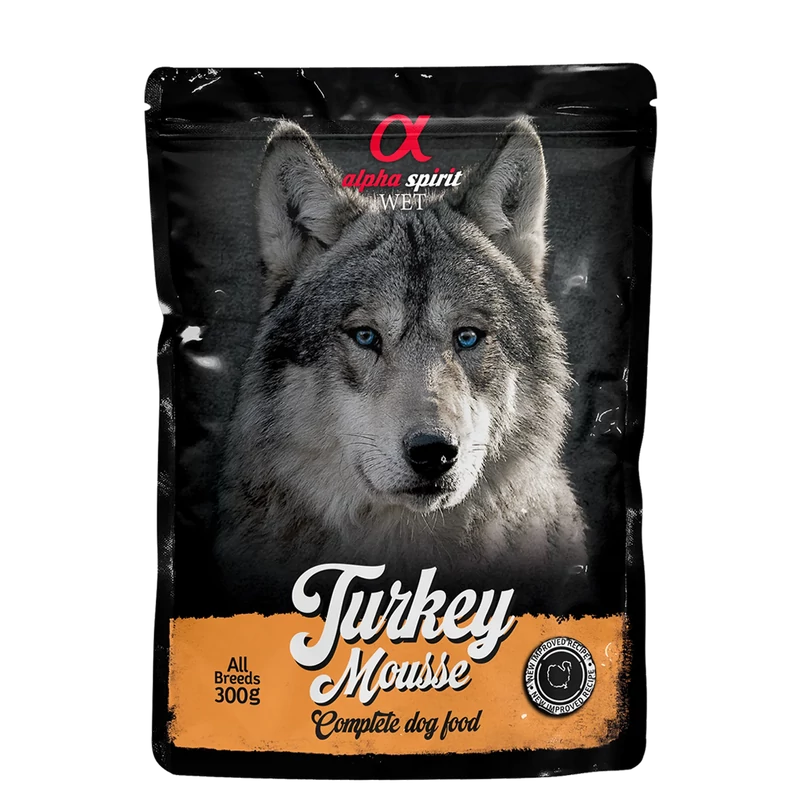 Alpha Spirit Mousse - Pulykahúsos nedvestáp kutyáknak - 300g
