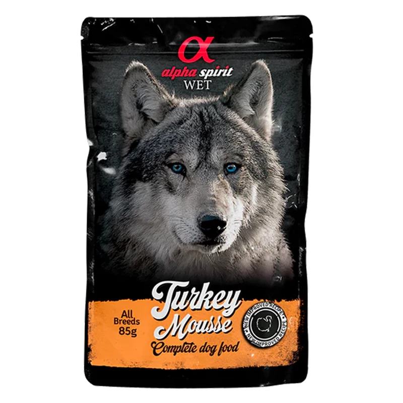 Alpha Spirit Mousse - Pulykahúsos nedvestáp kutyáknak - 85g