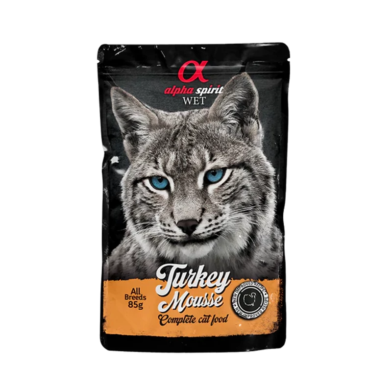 Alpha Spirit Mousse - Pulykahúsos nedvestáp macskáknak - 85g