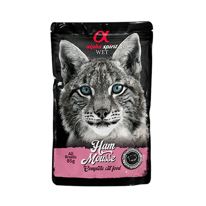 Alpha Spirit Mousse - Sonkás nedvestáp macskáknak - 85g