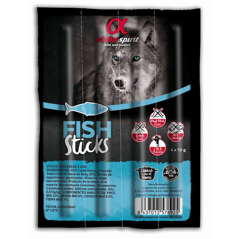 Alpha Spirit Sticks - Halas jutalomfalat kutyáknak - 4 db