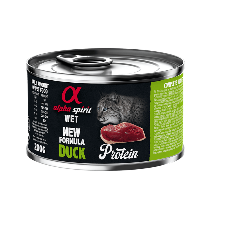 Alpha Spirit Konzerv - Kacsa nedvestáp macskáknak - 200g