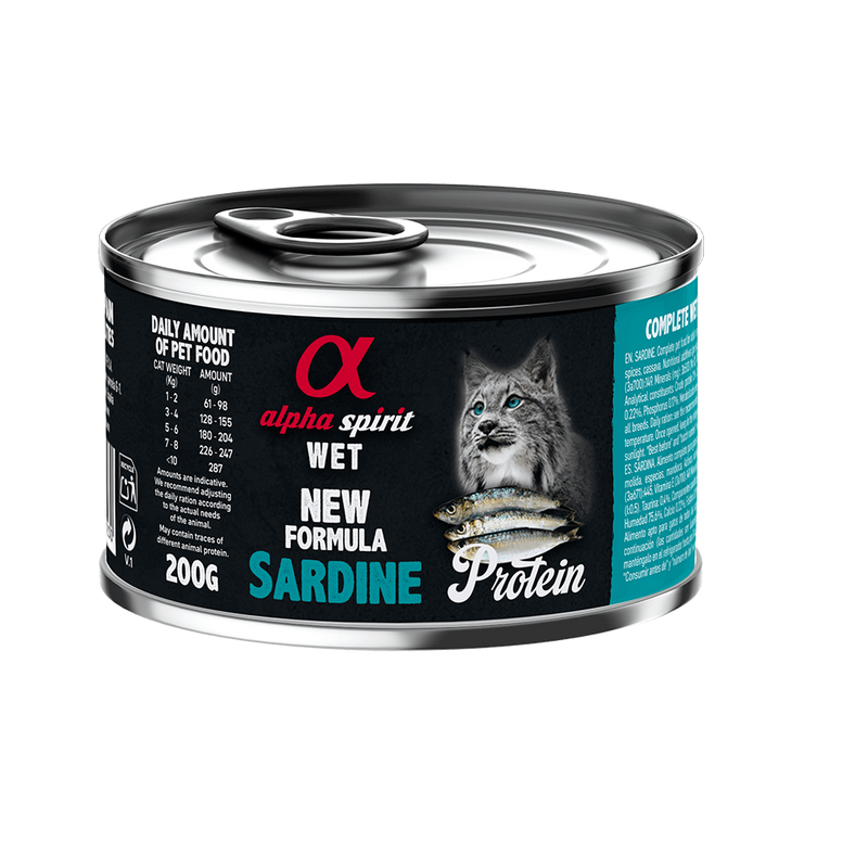 Alpha Spirit Konzerv - Szardínia nedvestáp macskáknak - 200g