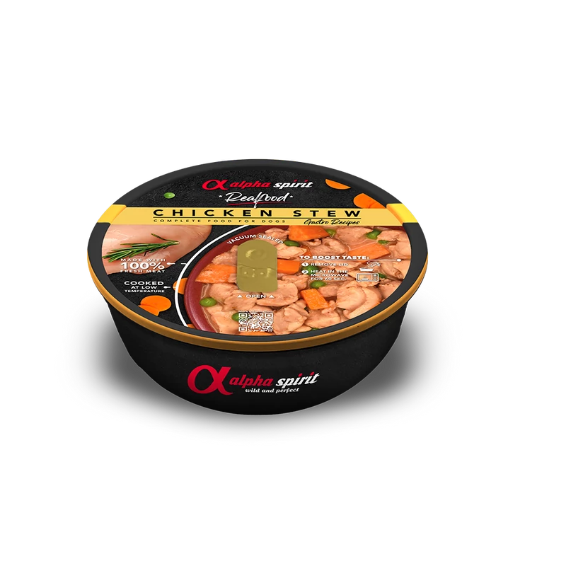 Alpha Spirit Real Food - Chicken Stew - főtt eledel kutyáknak - 280g