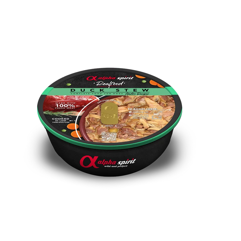 Alpha Spirit Real Food - Duck Stew - főtt eledel kutyáknak - 280g